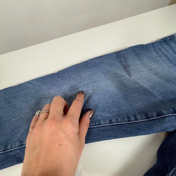 Frame Women Le High Waist Skinny Jeans Blue 30 Denim Pockets Medium Wash Zip USA - Picture 14 of 14